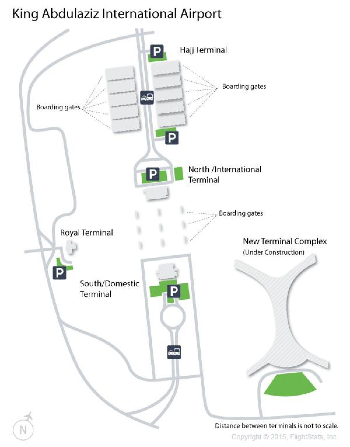 Plan des terminaux aéroport de Mecca (Makkah)